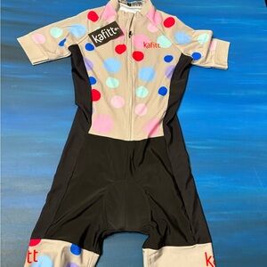 Women's Polka Dot Cycling Suit - Multicolor